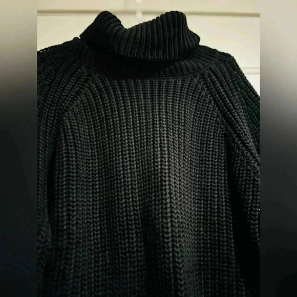 Goodthreads Women's Cotton Shaker Stitch Turtleneck Sweater Black Size XXL NNT - Picture 8 of 8
